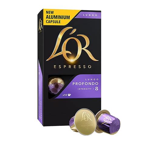 Buy Lor Espresso Intensity 8 Lungo Profondo Ground Coffee Capsules 52g ...