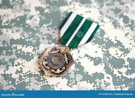 Army Commendation Medal On Chocolate Chip Uniform Stock Photography ...