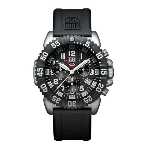 Luminox Men's 3181 Steel Colormark Black Silicone Watch : Amazon.in ...