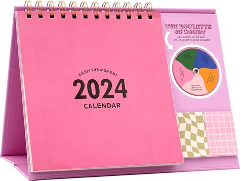 Amazon.com : Small Desk Calendar 2024 Monthly Standing Desk Calendar ...