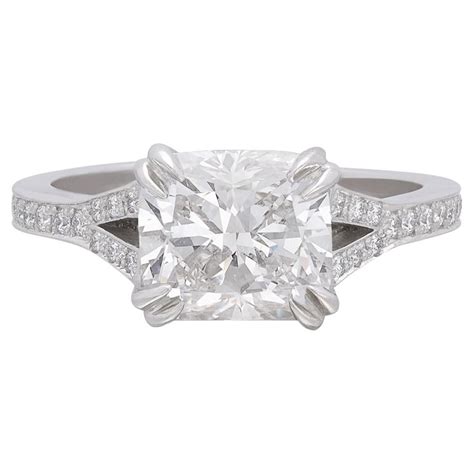 Cushion Cut Diamond Ring at 1stDibs