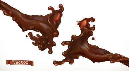Chocolate drip realistic composition Royalty Free Vector