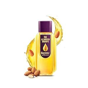 Bajaj Almond Drops Hair Oil, 280ml, 6X Vitamin E, Almond Oil, Light and ...