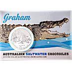 1 pc of 1 oz 2014 R.A.M. Silver Saltwater Crocodile Series "Graham ...
