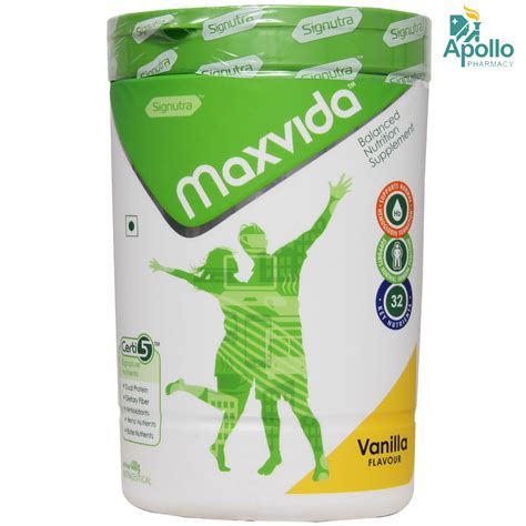 Maxvida Vanilla Powder 400 gm Price, Uses, Side Effects, Composition ...