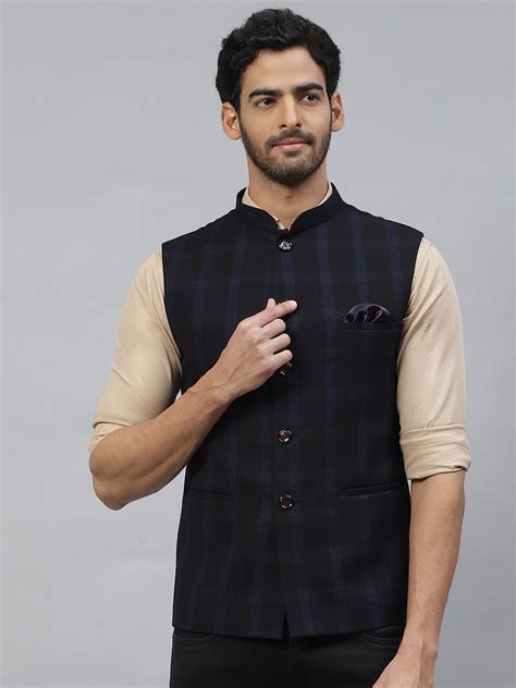Nehru Jacket with dual tone chex – Essas Club