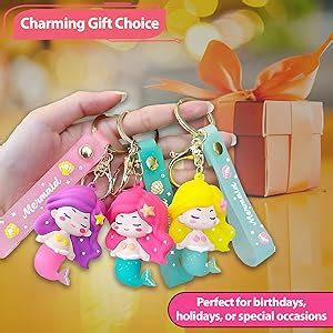 WISHKEY Mermaid and Unicorn-Themed Keychain with Sticky Hooks ...