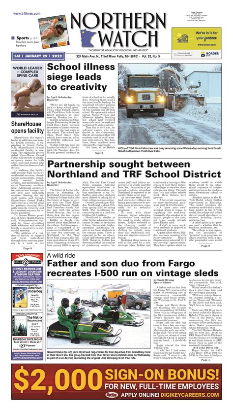 January 29, 2022 | Thief River Falls Times & Northern Watch – Official Page