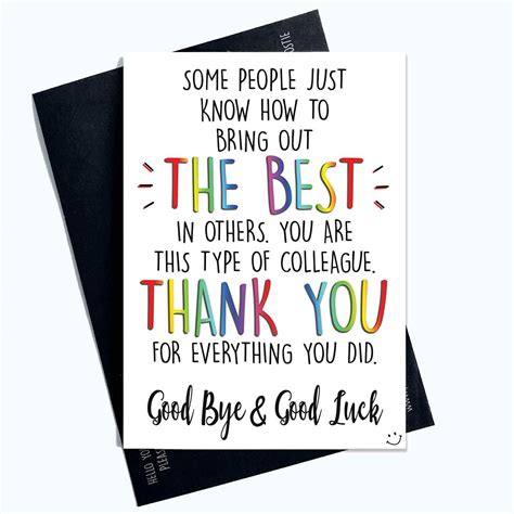 Farewell Thank You Card Message | Cards Invitation