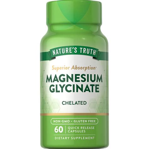 Nature's Truth Magnesium Glycinate, 665 mg, Quick Release Capsules
