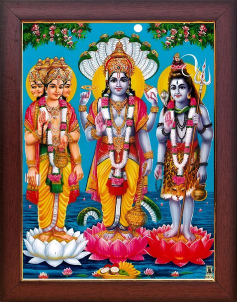 Garuda Photos God Bramha Vishnu Mahesh Photo Frame Trimurthulu Trimurti ...