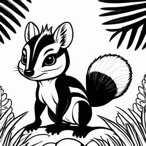 Numbat outline black and white cute coloring book | Premium AI ...