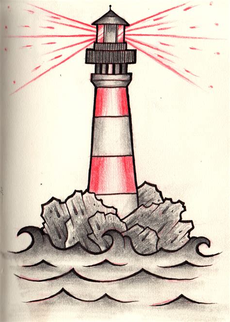 Simple Lighthouse Drawing at GetDrawings | Free download