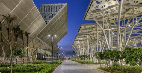 Exterior view of the India International Convention and Expo Centre, Dwarka