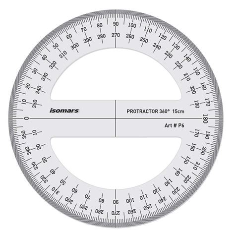 Isomars ProCircle, Protractors - 360 degree & 180 degree, with 12 inch