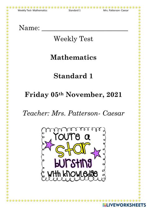 Image result for Weekly Test Maths