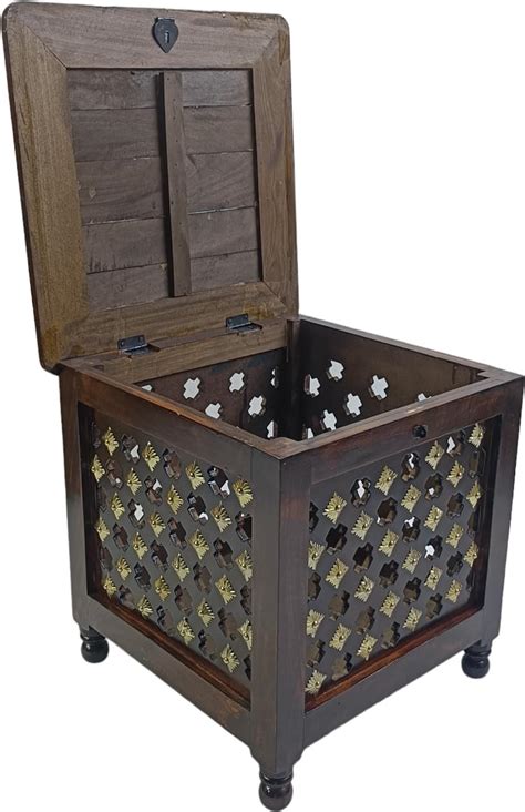 SMARTS COLLECTION Teak (Sagun) Square Bedside Table | Perfect for ...