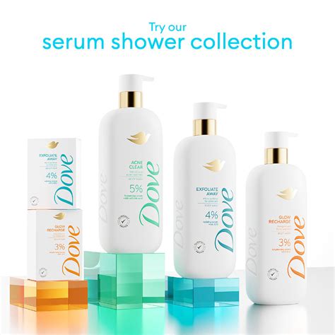 Dove Exfoliate Away Serum Bodywash with 4% Refining serum + AHA, 300 m