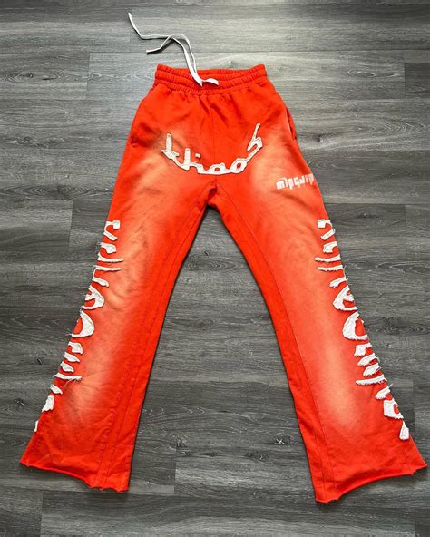 Custom Cotton Flare Sweat Pants Embroidery Patch Sweatsuit Stacks Pants ...