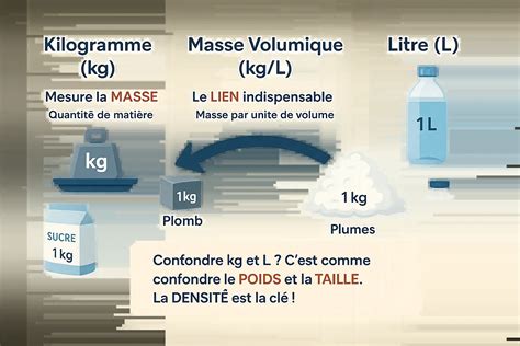 ᐅ Convertisseur de kilogrammes en litres : tableau de conversion ...