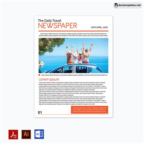 Free Editable Newspaper Templates For Word