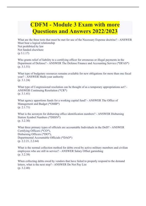 Image result for Cdfm Module 1 Exam Preparation