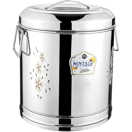 Buy Mintage Anupam Stainless Steel Tea Container 20 Ltr, Silver Online ...