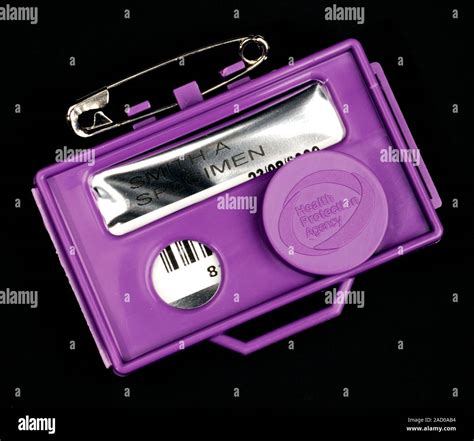 Film badge radiation dosimeter. Film badge dose meters (dosimeters) are ...