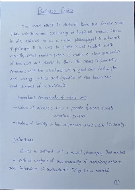 Business ethics intro - Business studies - Studocu