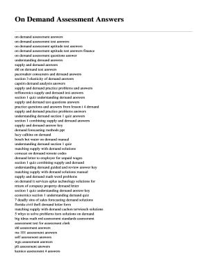 Ondemandassessment Answers Quizlet - Fill Online, Printable, Fillable ...
