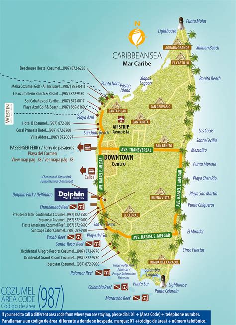 Cozumel Island Map - Mexico Coastal