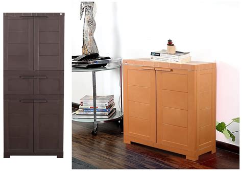 Cello Novelty Plastic Triplex 6 Door Cupboard - Ice Brown Novelty ...