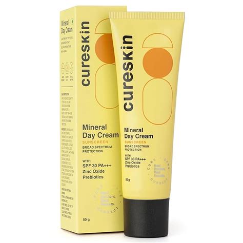 Cureskin Mineral Day Cream Sunscreen Matte Finish SPF 30 PA+++ | Broad ...