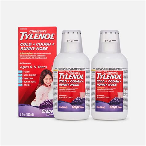 FSA Eligible Children's Tylenol Cold + Cough + Runny Nose Relief Liquid ...