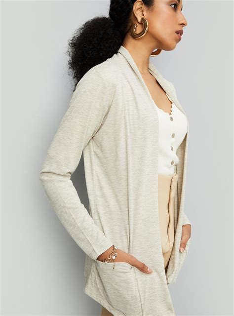 Buy Women Solid Open-Front Shrug Online at just Rs. 499.0 ...