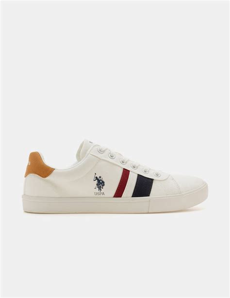 Buy Men Striped Round Toe Abor 3.0 Sneakers White|U.S. Polo Assn. India