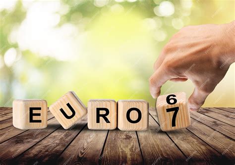 Symbol for the change of the european emission regulation with hand ...