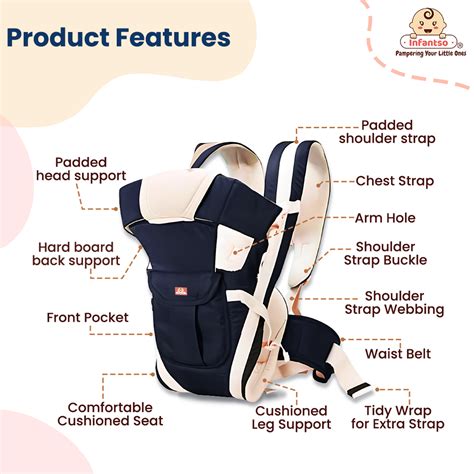 4-Way Ergonomic Baby Carrier: Comfortable, Breathable, & Adjustable fo ...