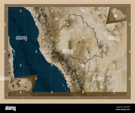 Makkah al Mukarramah, region of Saudi Arabia. Low resolution satellite ...