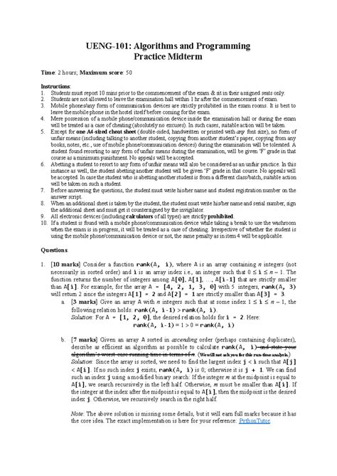 Prac midterm - UENG-101: Algorithms and Programming Practice Midterm ...