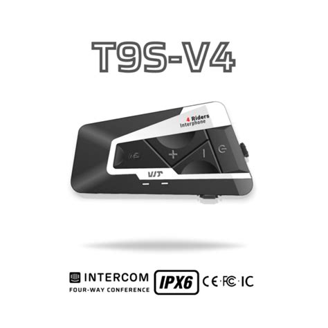 ROUTE95- T9S-V4 Bluetooth/ Intercom- 4 Way- Upto 1.2kms – Biker's Pad