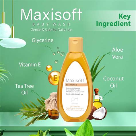 Buy MAXISOFT SKIN NOURISHING BABY WASH 100 ML | COCONUT OIL & TEA TREE ...