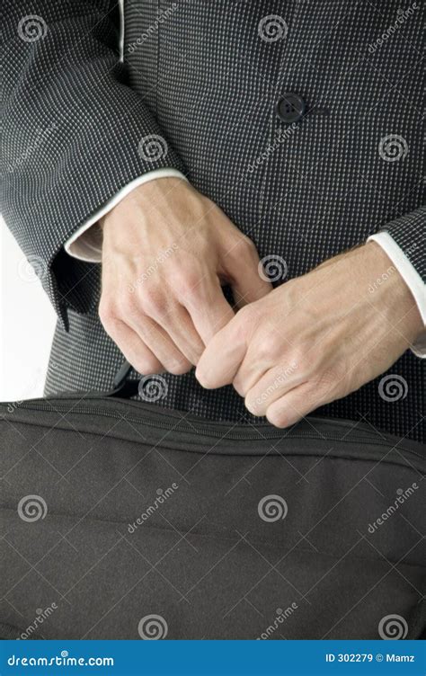 Man in Suit Holding Laptop Case Stock Image - Image of internet ...