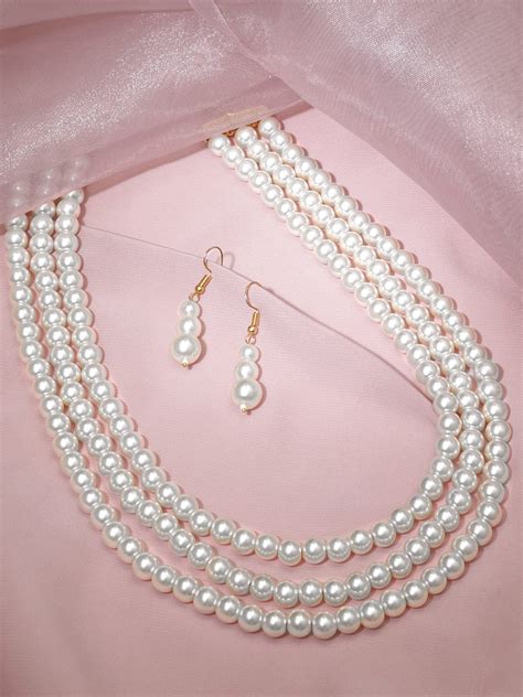 Trilogy of Elegance 3-Layer Pearl Beaded Necklace Set – Rubans