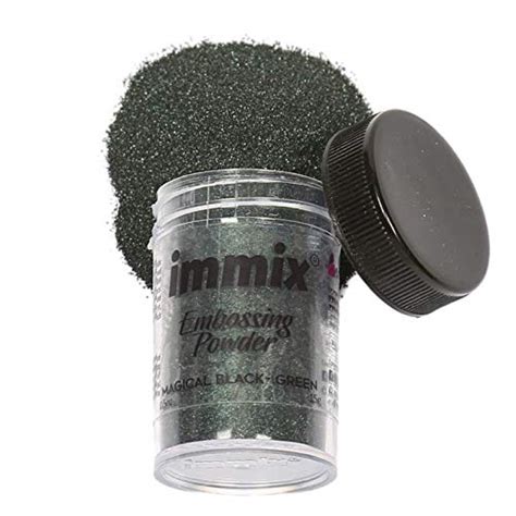 immix Embossing Powder Magical Black - Green Two Tone for Stamping ...