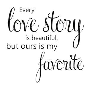 Buy uxcell Love Story Favoute Words Quote Letter Vinyl Home Living Room ...