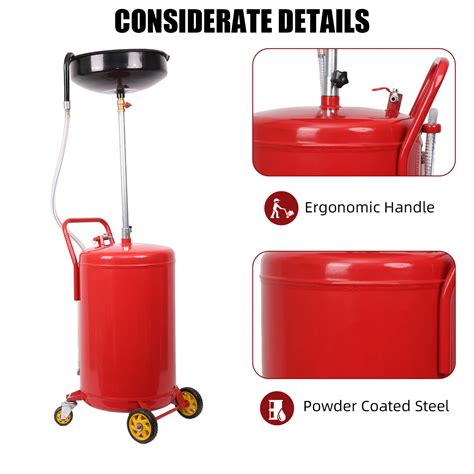 Snapklik.com : 20 Gallon Portable Waste Oil Drain Tank Oil Drain ...
