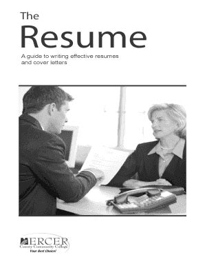 Fillable Online mccc A guide to writing effective resumes and cover ...