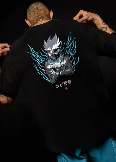 Hataka kakashi Black Oversized T-Shirt For Men – Kwabey