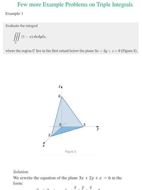 Image result for Simple Triple Integral Example